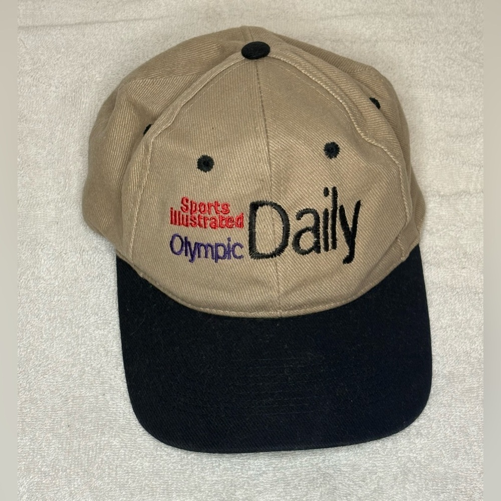 Vintage Sports Illustrated Daily Olympics Tan/Black Snapback Adult Hat